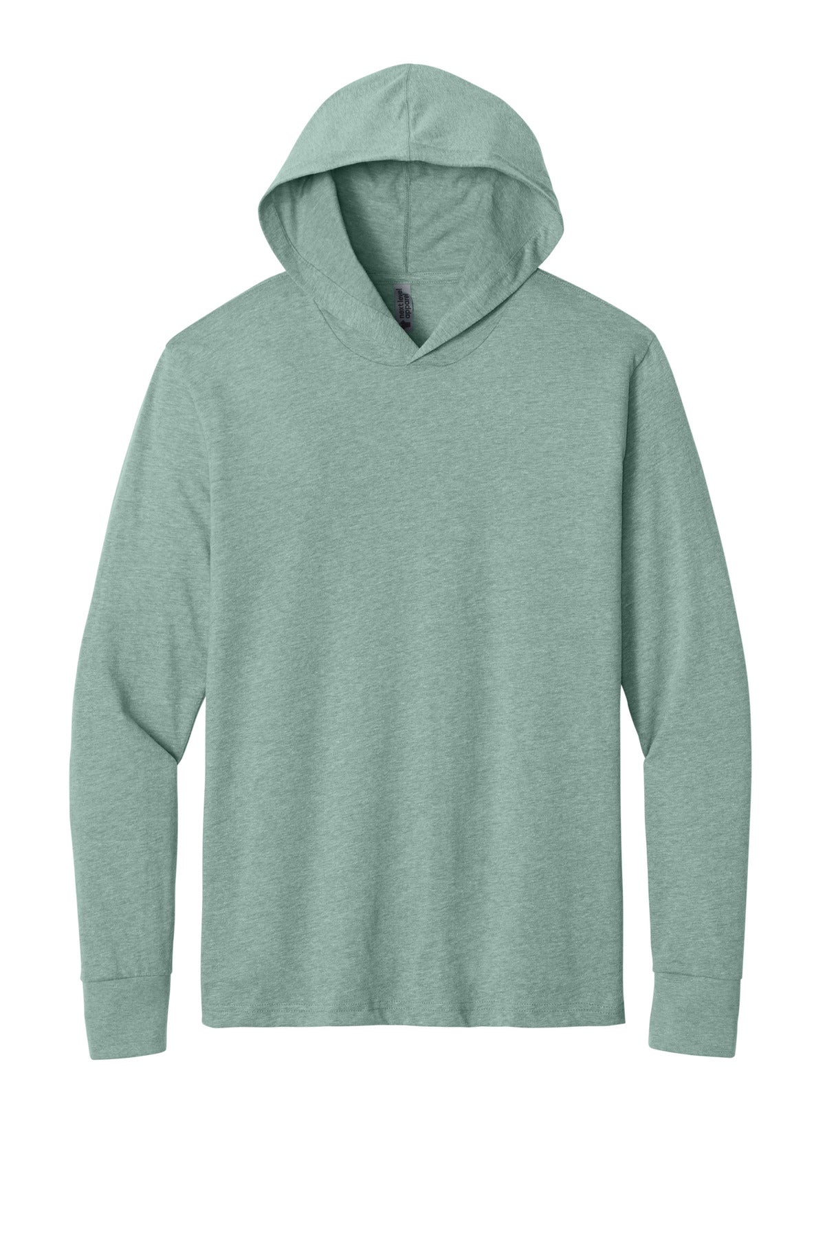 Heather Seafoam front - Next Level Apparel CVC Long Sleeve Hoodie NL6221