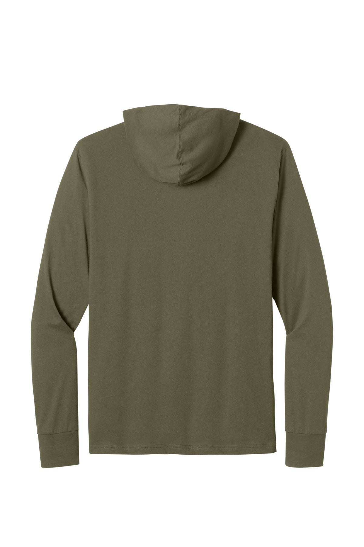 Military Green back - Next Level Apparel CVC Long Sleeve Hoodie NL6221