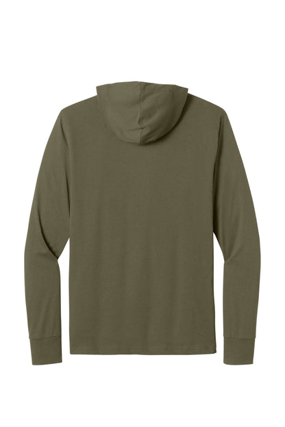 Military Green back - Next Level Apparel CVC Long Sleeve Hoodie NL6221