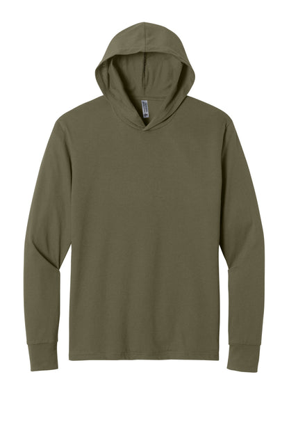 Military Green front - Next Level Apparel CVC Long Sleeve Hoodie NL6221