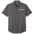 Dark Heather Grey front - Kodiak OGIO® Gravitate Full-Button Polo - Kodiak Project Services Logo