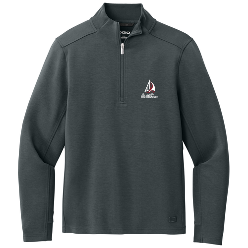 Tarmac Grey front - 2027 Regatta OGIO Transcend 1/4-Zip