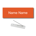 Single Color Plastic Name Badge with Pin Backing
