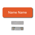 Single Color Plastic Name Badge with Magnetic Backing