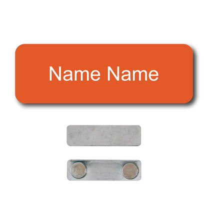Single Color Plastic Name Badge with Magnetic Backing