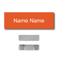 Single Color Plastic Name Badge with Magnetic Backing