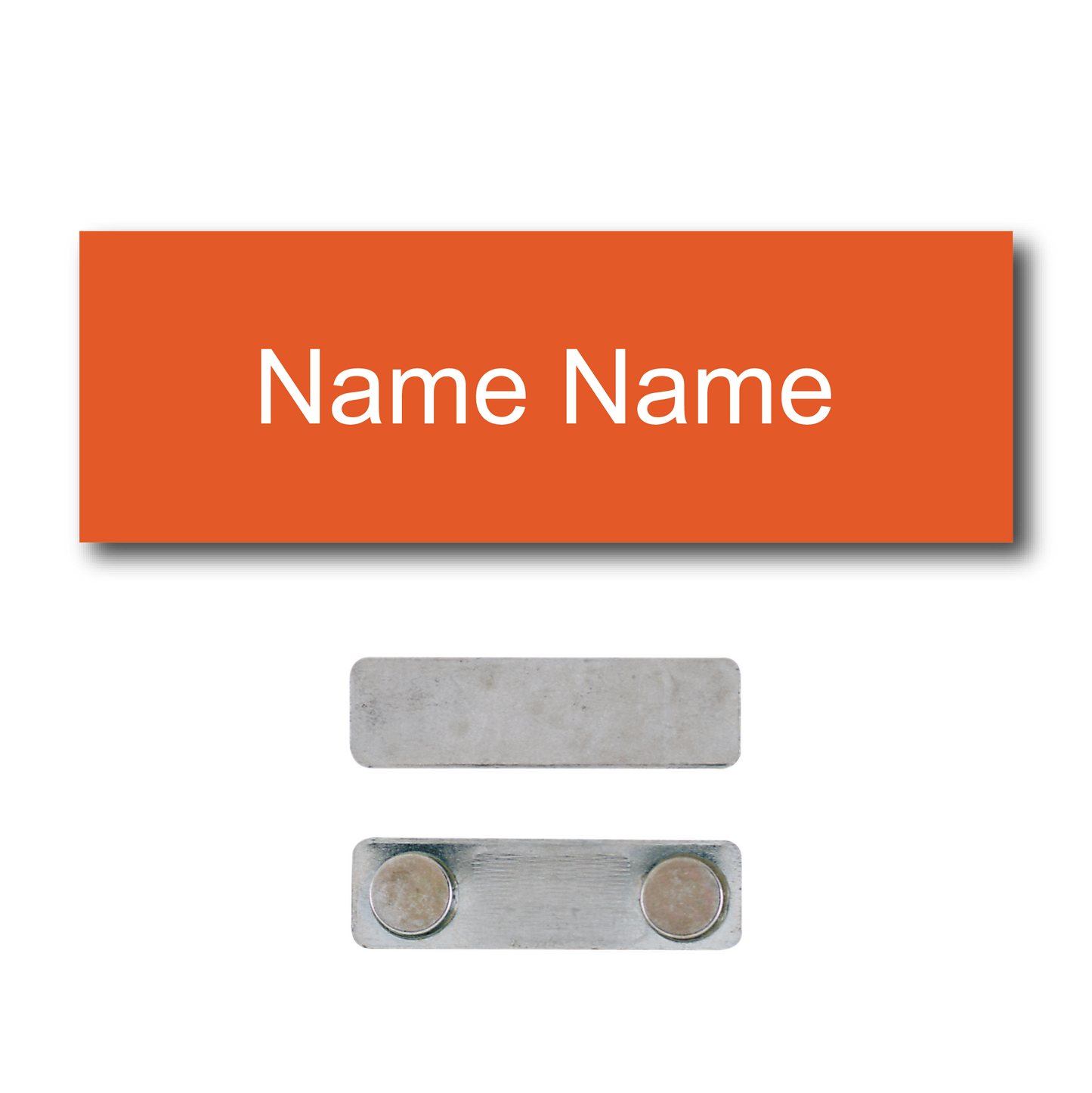 Single Color Plastic Name Badge with Magnetic Backing