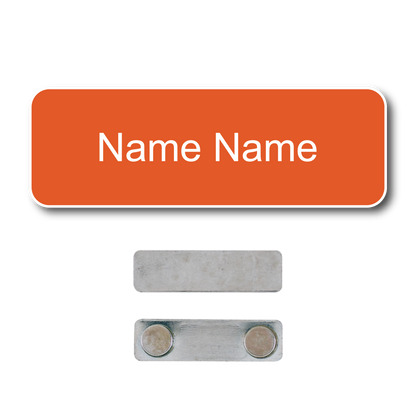 Single Color Plastic Name Badge with Magnetic Backing