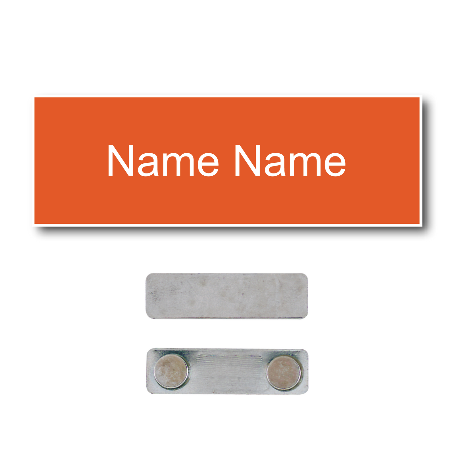 Single Color Plastic Name Badge with Magnetic Backing