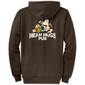 Dark Chocolate Brown back - Mean Mugs Pub Port & Co Core Fleece Full-Zip Hooded Sweatshirt
