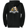 Jet Black back - Mean Mugs Pub Port & Co Core Fleece Full-Zip Hooded Sweatshirt