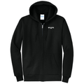 Jet Black front - Mean Mugs Pub Port & Co Core Fleece Full-Zip Hooded Sweatshirt