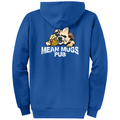 Royal back - Mean Mugs Pub Port & Co Core Fleece Full-Zip Hooded Sweatshirt