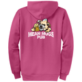 Sangria back - Mean Mugs Pub Port & Co Core Fleece Full-Zip Hooded Sweatshirt