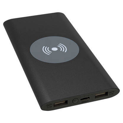 2026 Manatoc Staff Power Bank & Wireless Anodized Aluminum Charger with USB-C Cord