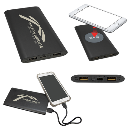 2026 Manatoc Staff Power Bank & Wireless Anodized Aluminum Charger with USB-C Cord