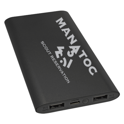 2026 Manatoc Staff Power Bank & Wireless Anodized Aluminum Charger with USB-C Cord