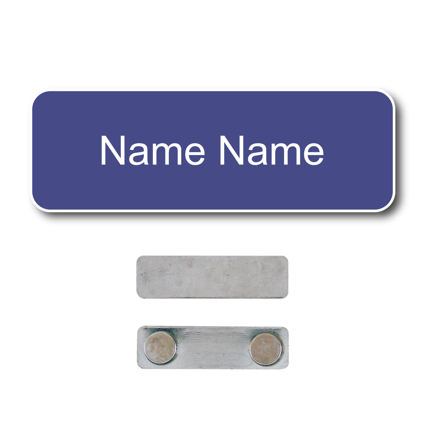 Single Color Plastic Name Badge with Magnetic Backing