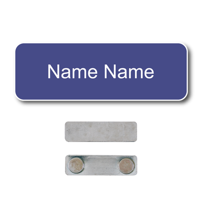 Single Color Plastic Name Badge with Magnetic Backing
