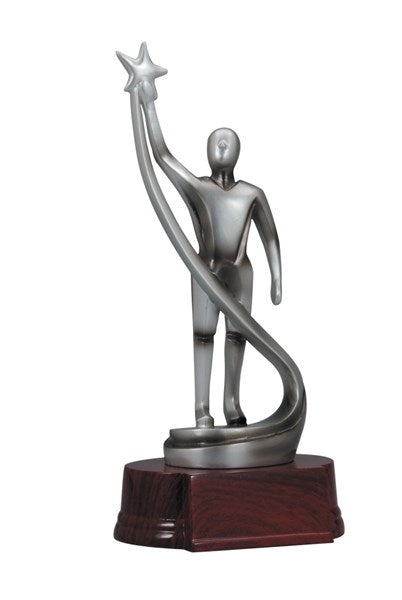 10.25in Male Silver Victory Resin