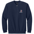 Navy front - 2027 Regatta Gildan Softstyle Midweight Fleece 1/4-Zip
