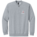 Ring Spun Sport Grey front - 2027 Regatta Gildan Softstyle Midweight Fleece 1/4-Zip