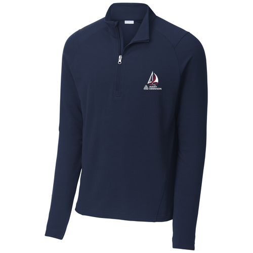 True Navy front - 2027 Regatta Sport-Tek Sport-Wick Flex Fleece 1/4-Zip