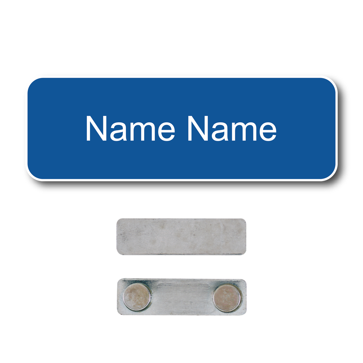 Single Color Plastic Name Badge with Magnetic Backing