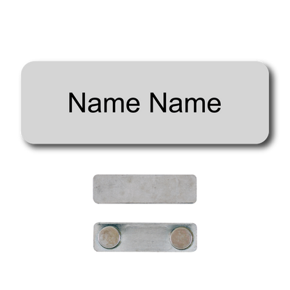 Single Color Plastic Name Badge with Magnetic Backing
