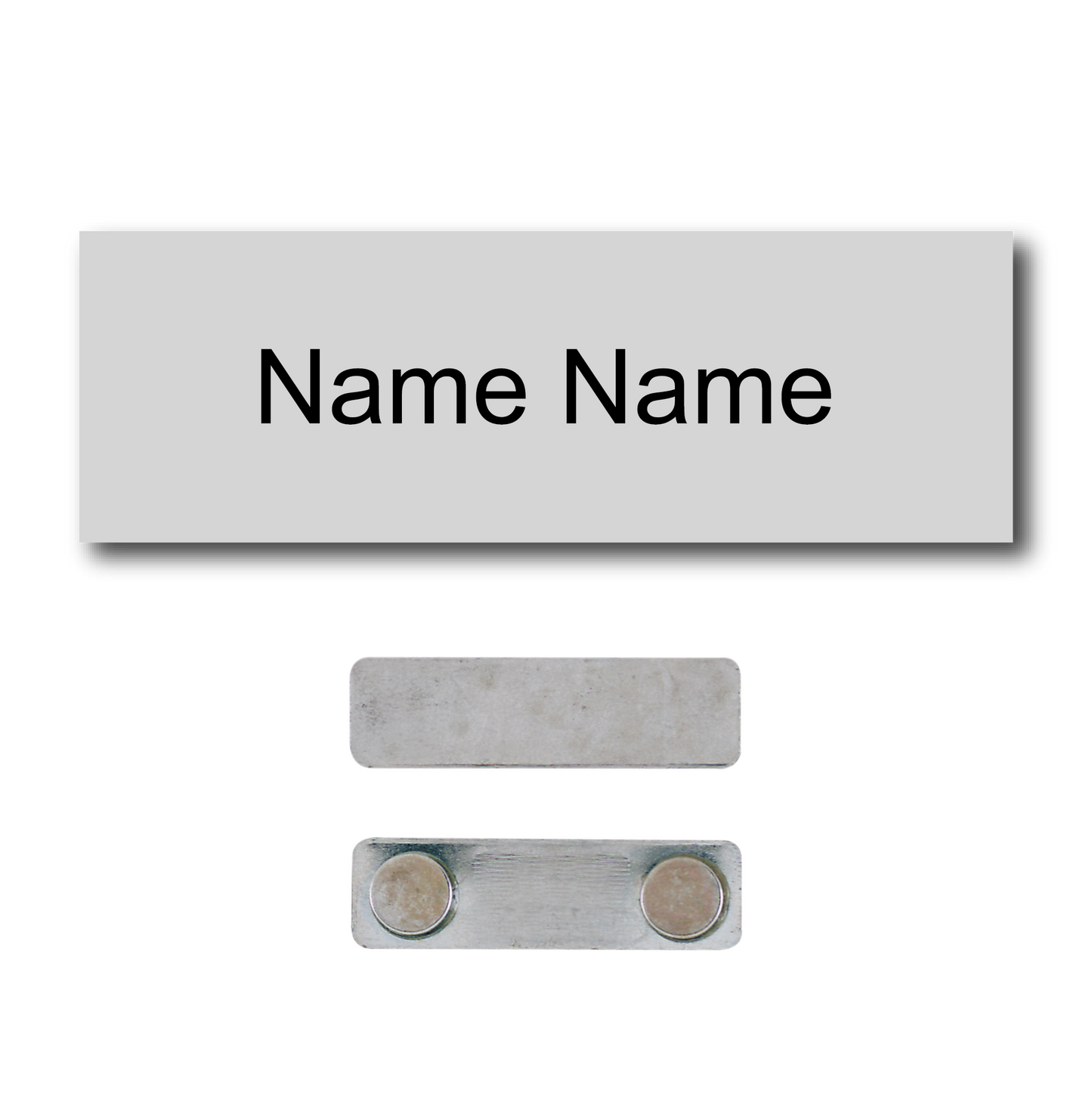 Single Color Plastic Name Badge with Magnetic Backing