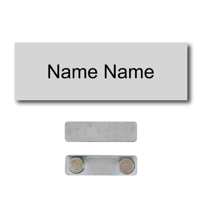 Single Color Plastic Name Badge with Magnetic Backing