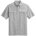 Gusty Grey front - Kodiak Port Authority® Short Sleeve UV Daybreak Shirt - Project Services Logo