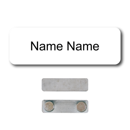 Single Color Plastic Name Badge with Magnetic Backing