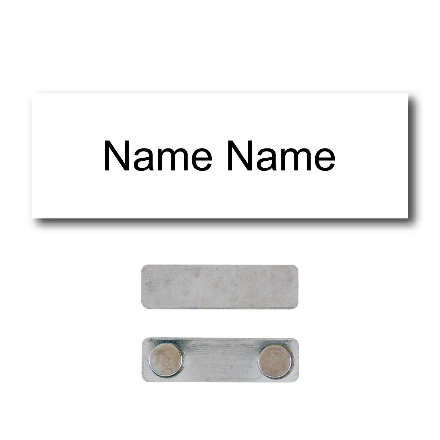 Single Color Plastic Name Badge with Magnetic Backing