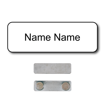 Single Color Plastic Name Badge with Magnetic Backing