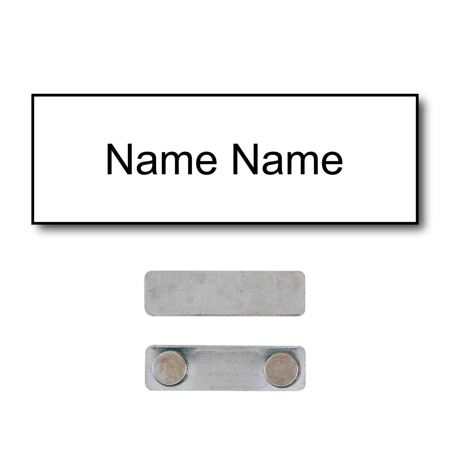 Single Color Plastic Name Badge with Magnetic Backing