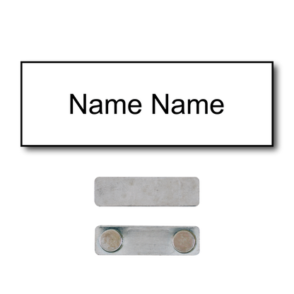 Single Color Plastic Name Badge with Magnetic Backing