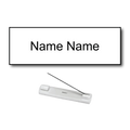 Single Color Plastic Name Badge with Pin Backing