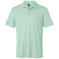 Clear Mint front - Adidas Men's Performance Polo