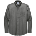 Deep Black front - Brooks Brothers Wrinkle-Free Stretch Pinpoint Shirt