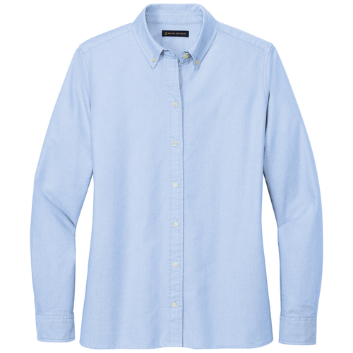 Newport Blue front - Brooks Brothers Women's Casual Oxford Cloth Shirt