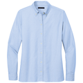 Newport Blue front - Brooks Brothers Women's Casual Oxford Cloth Shirt