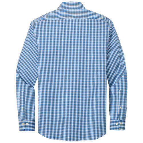 Charter Blue Check back - Brooks Brothers Tech Stretch Patterned Shirt