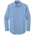 Charter Blue Check front - Brooks Brothers Tech Stretch Patterned Shirt