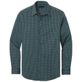Dark Pine Multi Check front - Brooks Brothers Tech Stretch Patterned Shirt