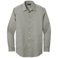 Deep Black Check front - Brooks Brothers Tech Stretch Patterned Shirt