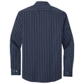 Navy Blazer/ White Grid Check back - Brooks Brothers Tech Stretch Patterned Shirt