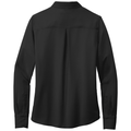 Deep Black back - Brooks Brothers Women's Full-Button Satin Blouse