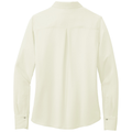 Off White back - Brooks Brothers Women's Full-Button Satin Blouse