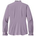 Purple Ash back - Brooks Brothers Women's Long Sleeve Ruffle Collar Blouse